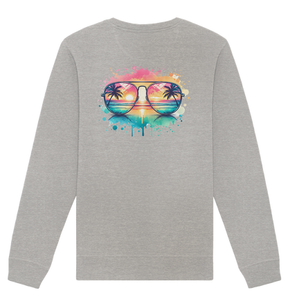 Tropical Sunset Glasses - Organic Unisex Sweatshirt