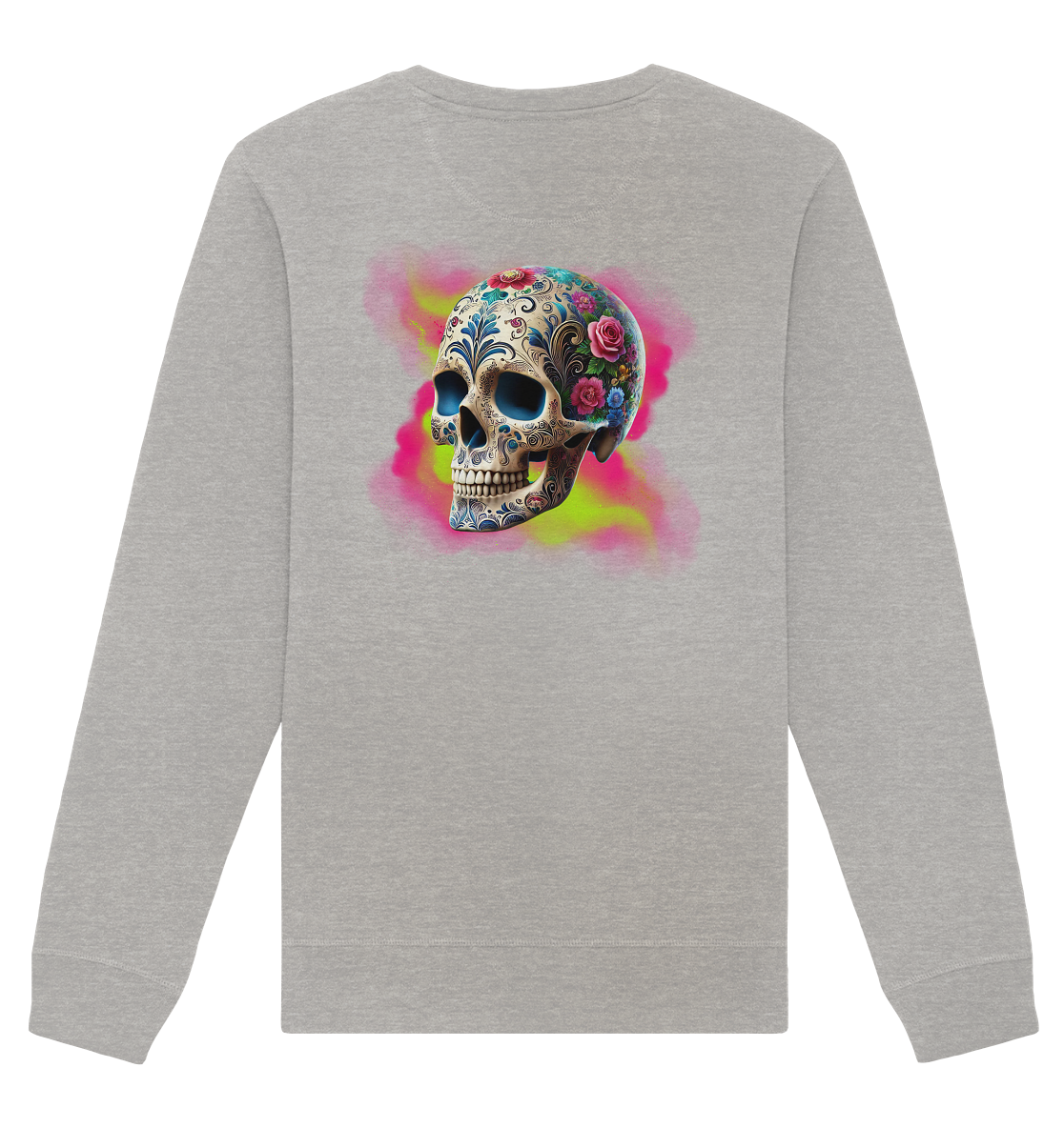 Floral Skull - Organic Unisex Sweatshirt
