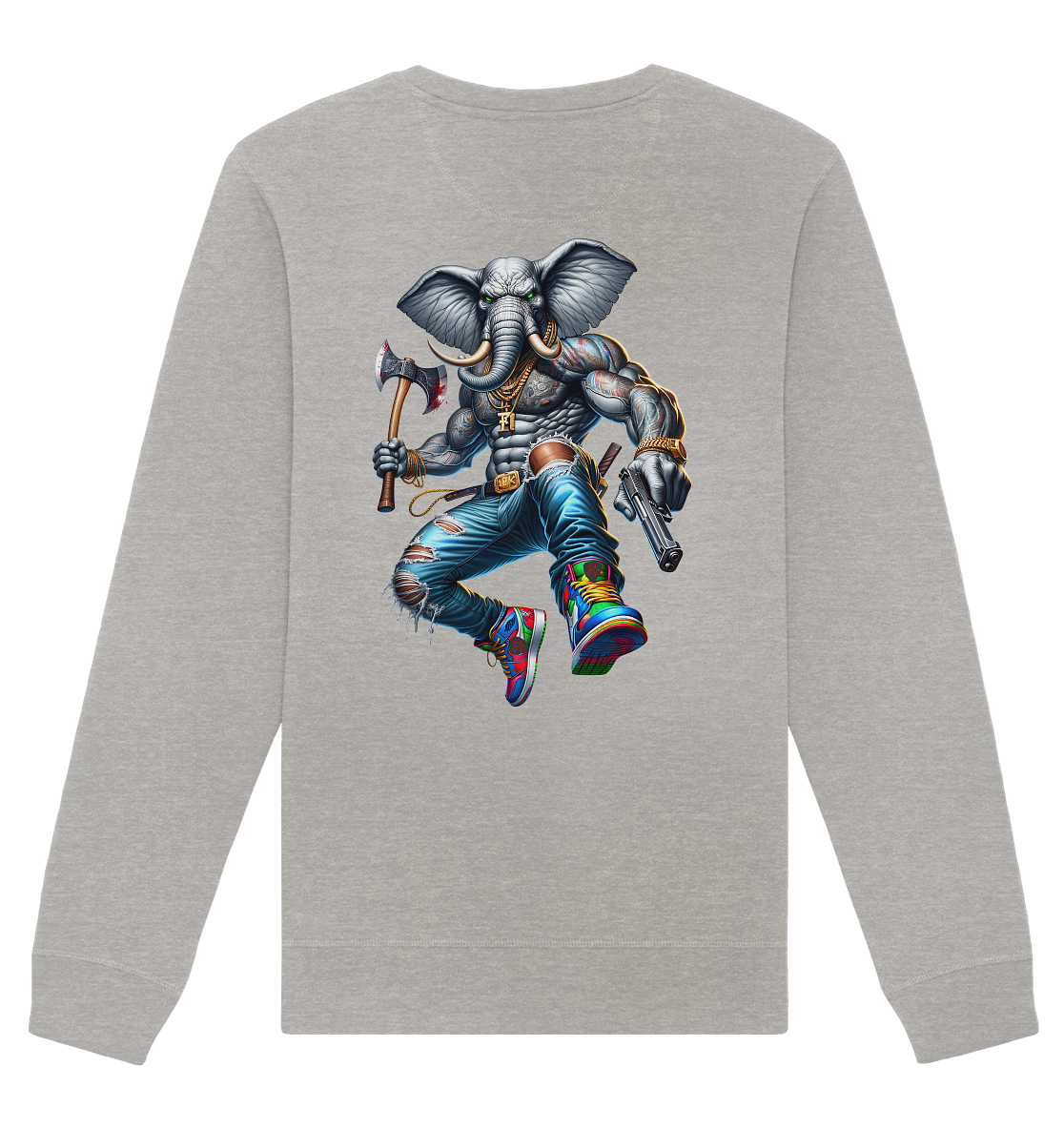 Street King Elefant - Organic Unisex Sweatshirt