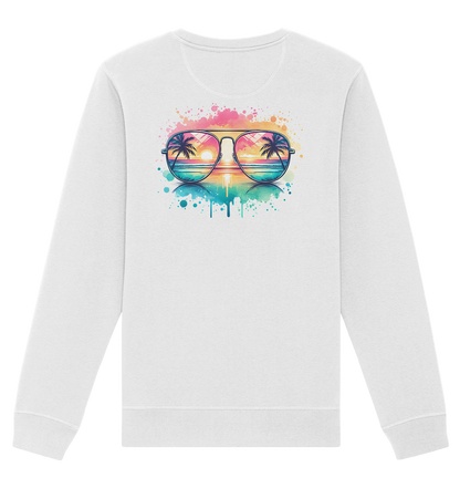 Tropical Sunset Glasses - Organic Unisex Sweatshirt