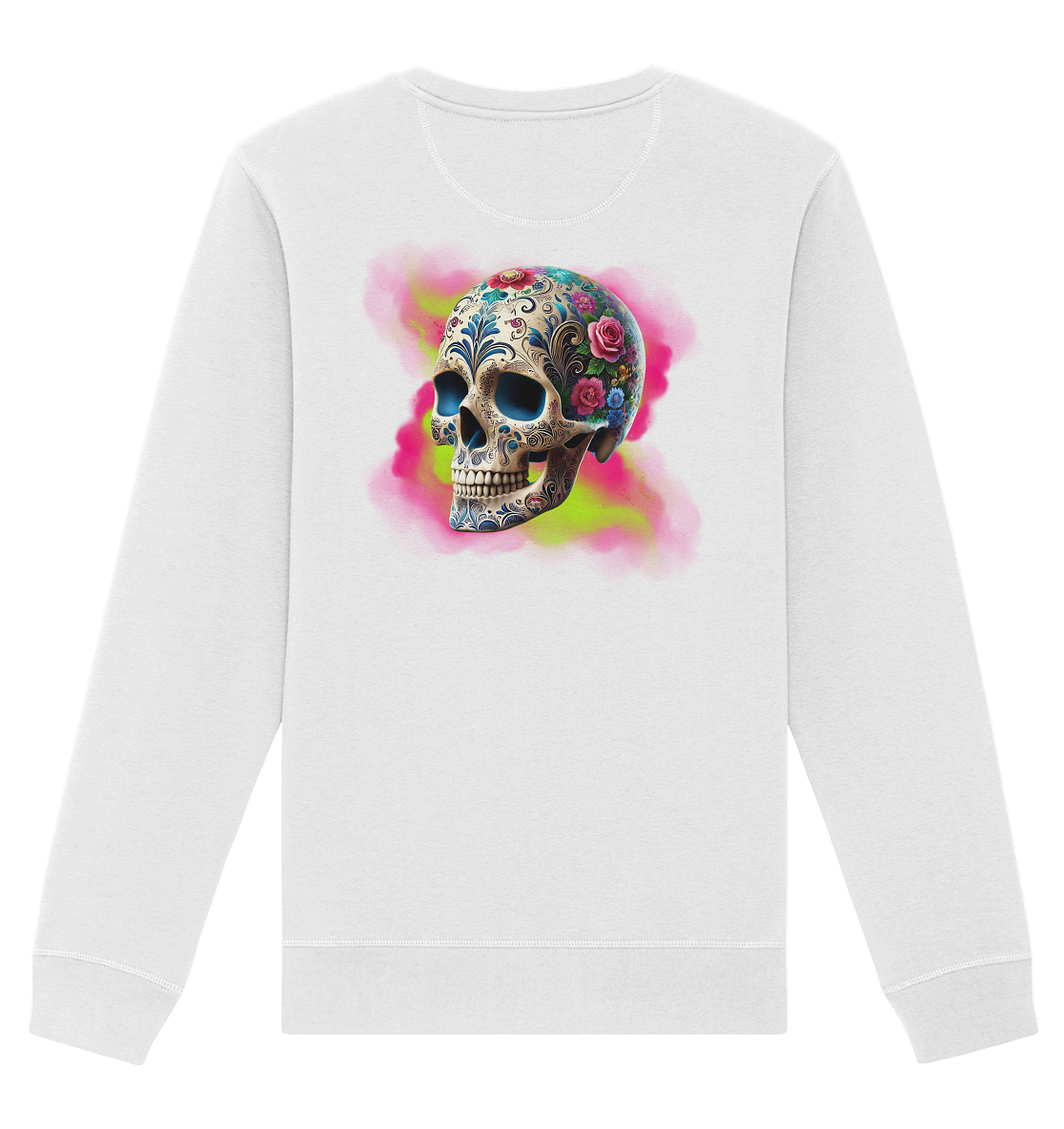 Floral Skull - Organic Unisex Sweatshirt