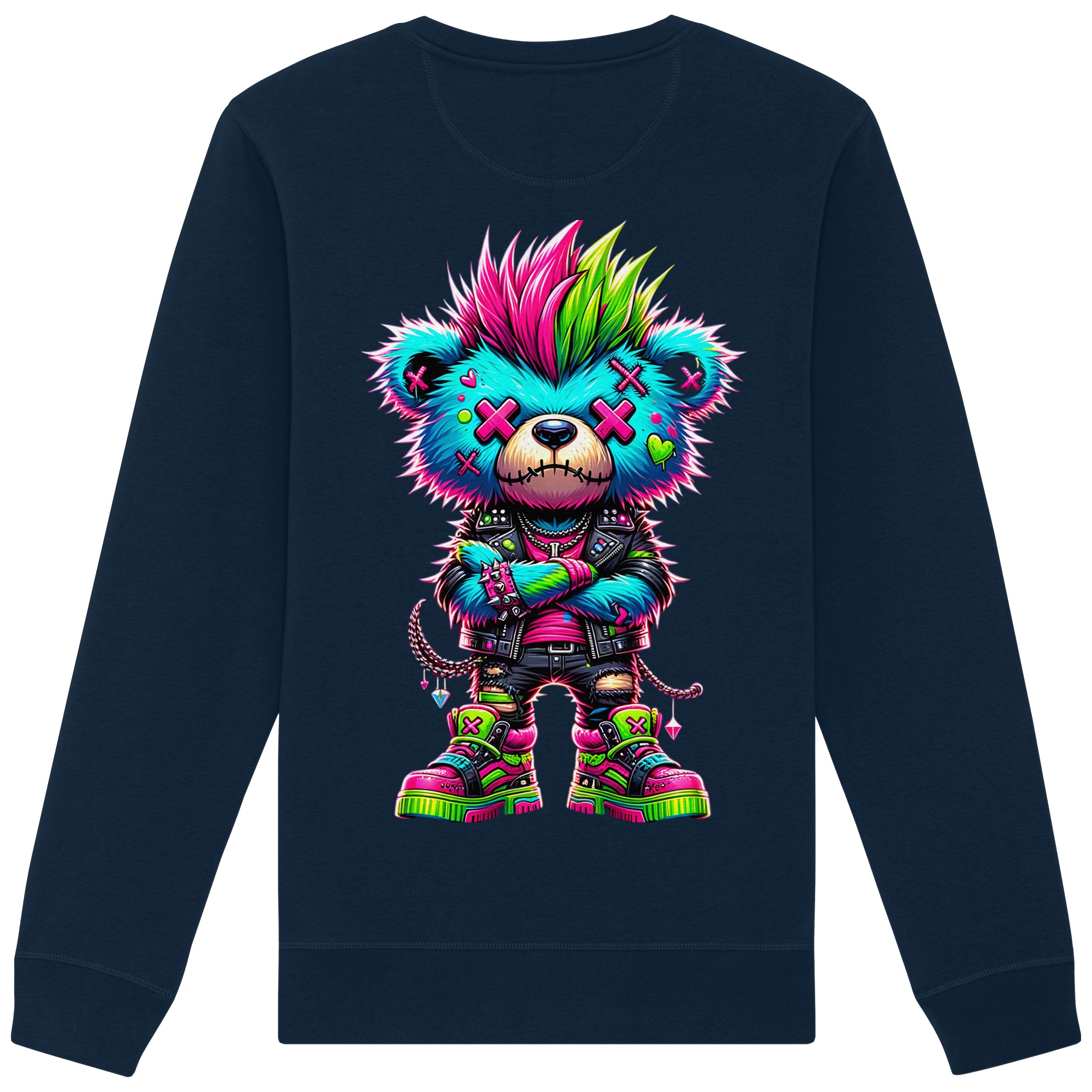 Punk Neon Teddy - Organic Sweatshirt