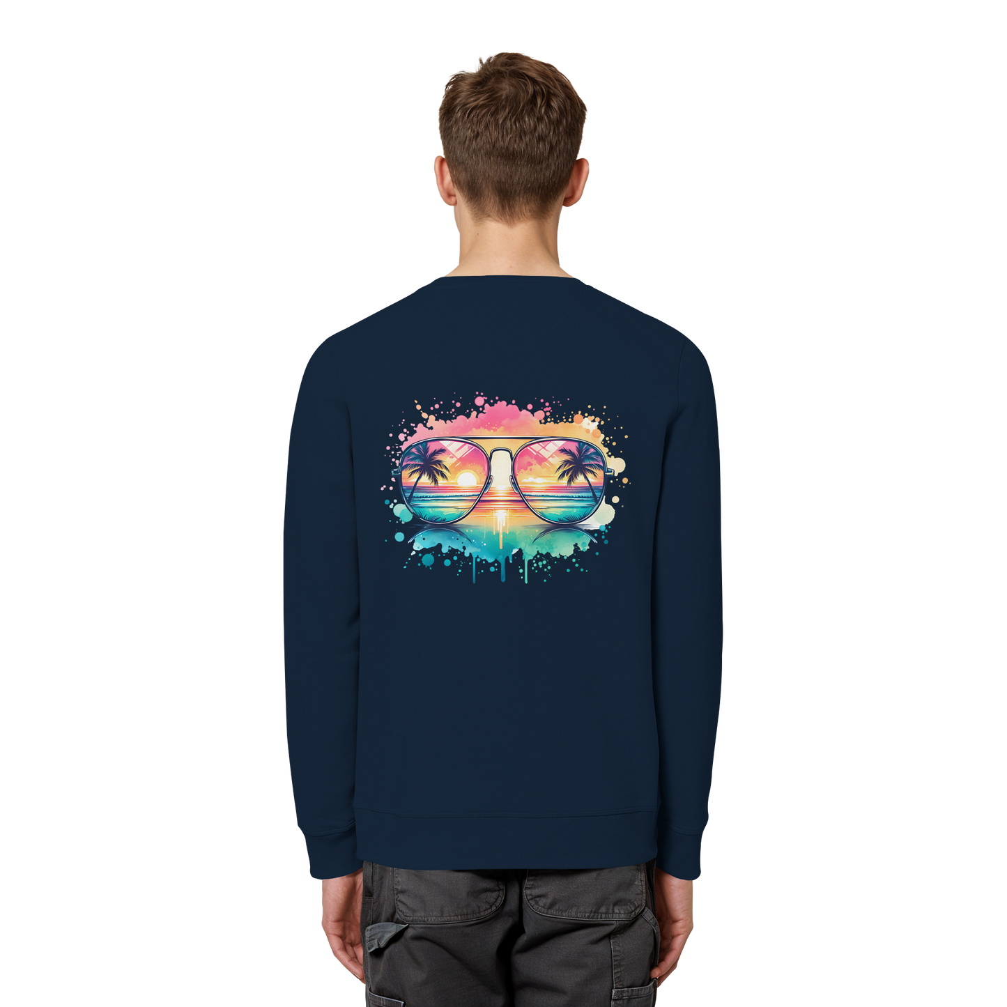 Tropical Sunset Glasses - Organic Sweatshirt