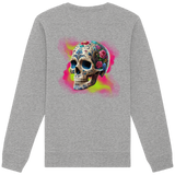 Sweat-shirt bio à motif tête de mort florale