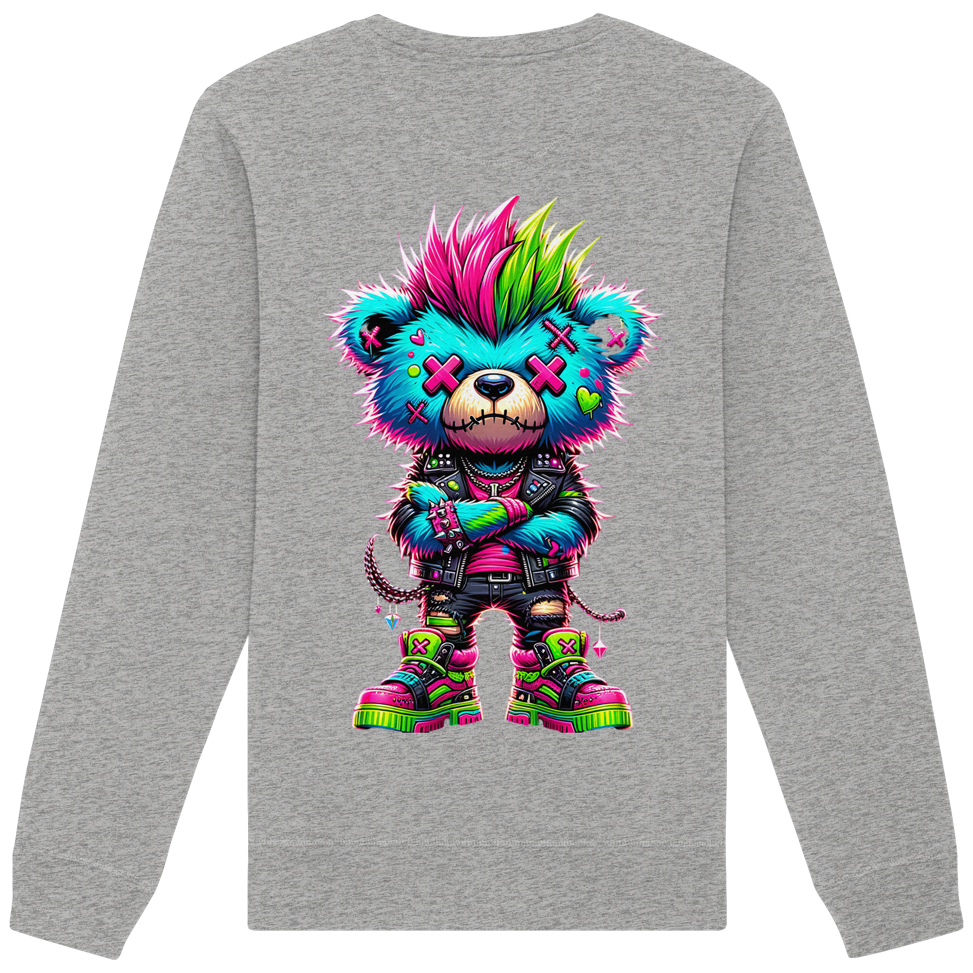 Punk Neon Teddy - Organic Sweatshirt