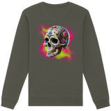 Sweat-shirt bio à motif tête de mort florale