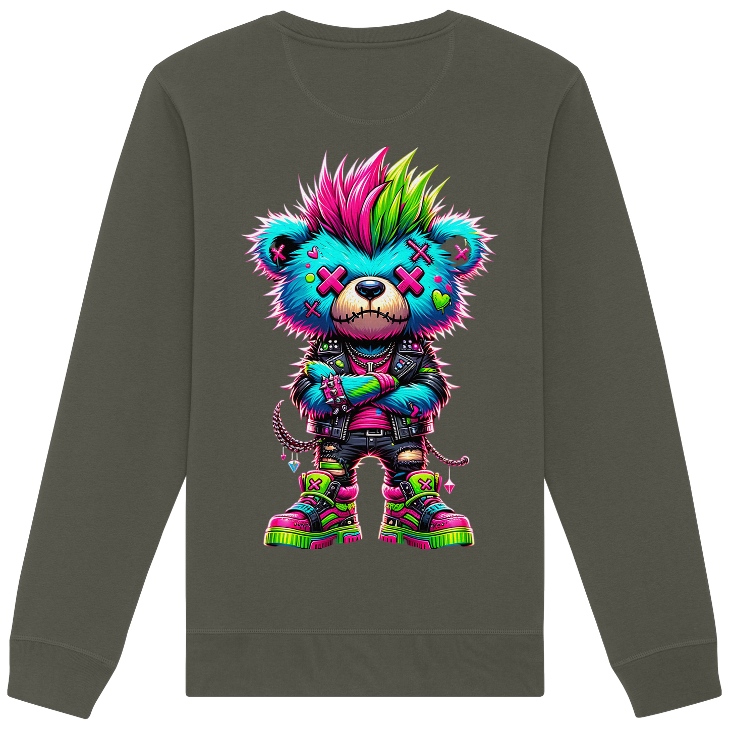 Punk Neon Teddy - Organic Sweatshirt