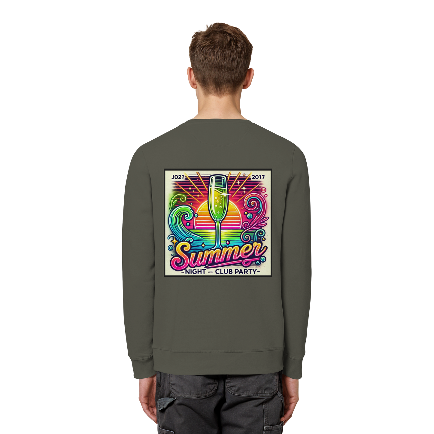 Ambiance fête d'été - Sweat-shirt bio