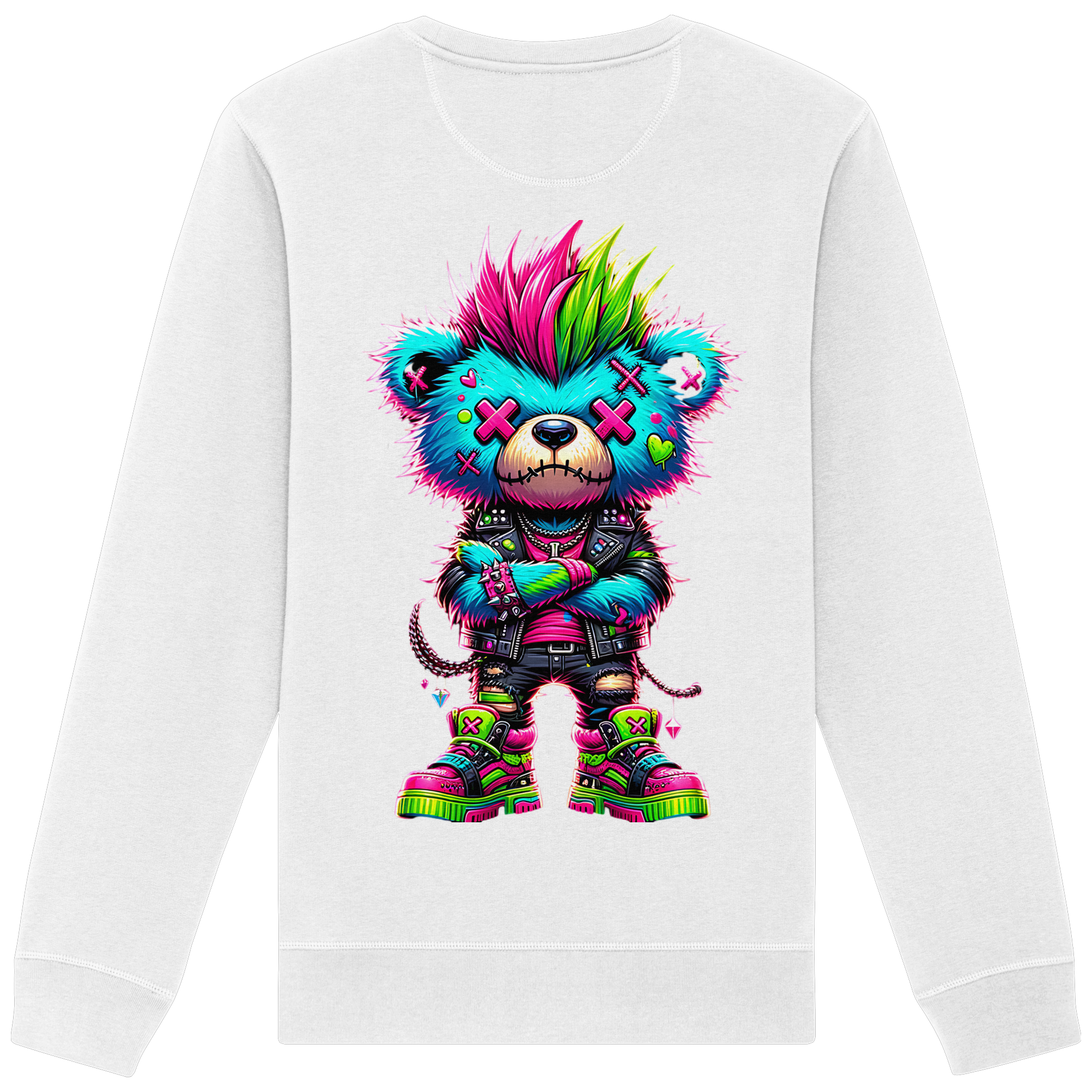 Punk Neon Teddy - Organic Sweatshirt