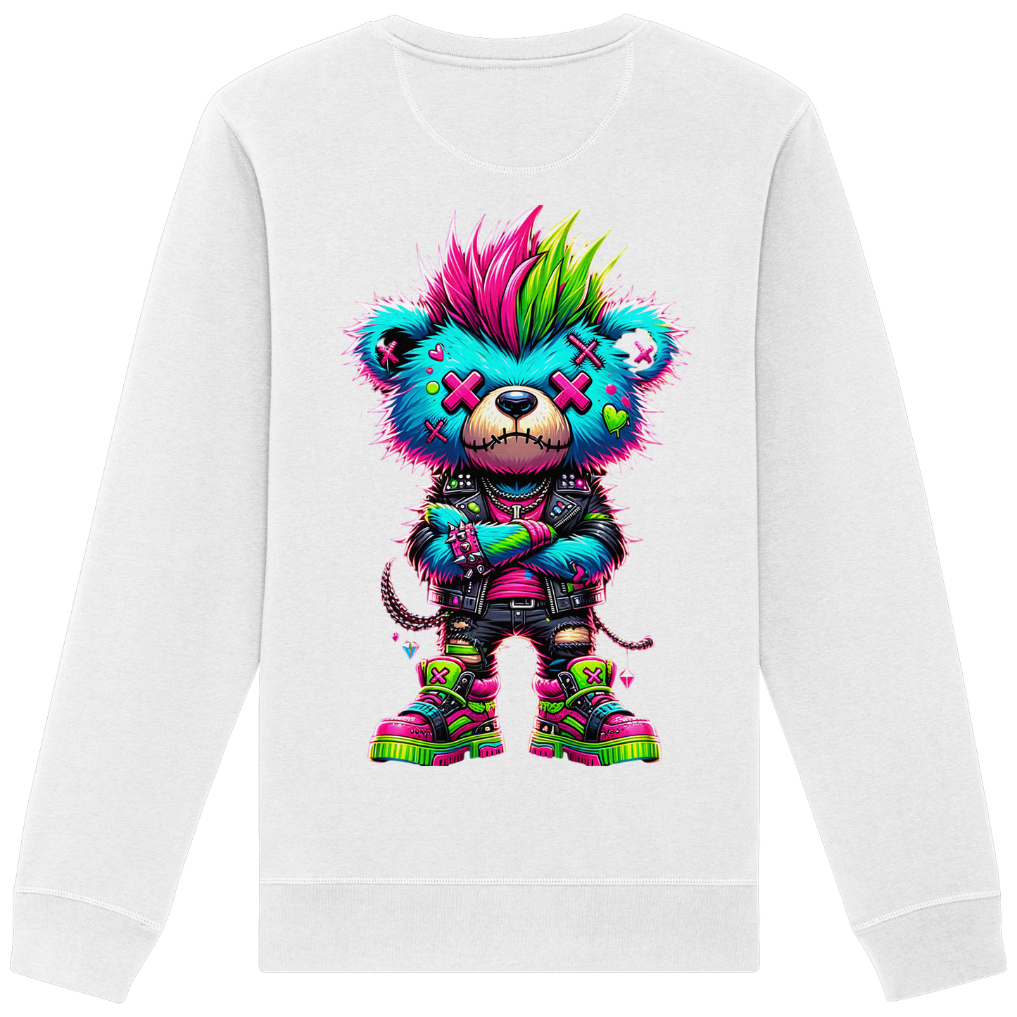 Punk Neon Teddy - Organic Sweatshirt