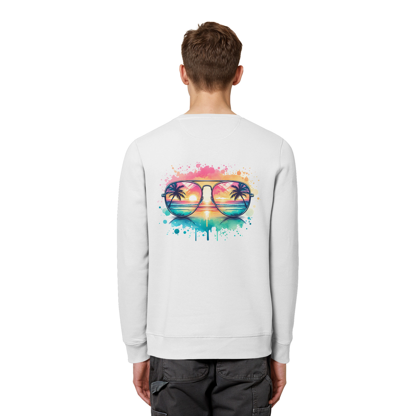 Tropical Sunset Glasses - Organic Sweatshirt