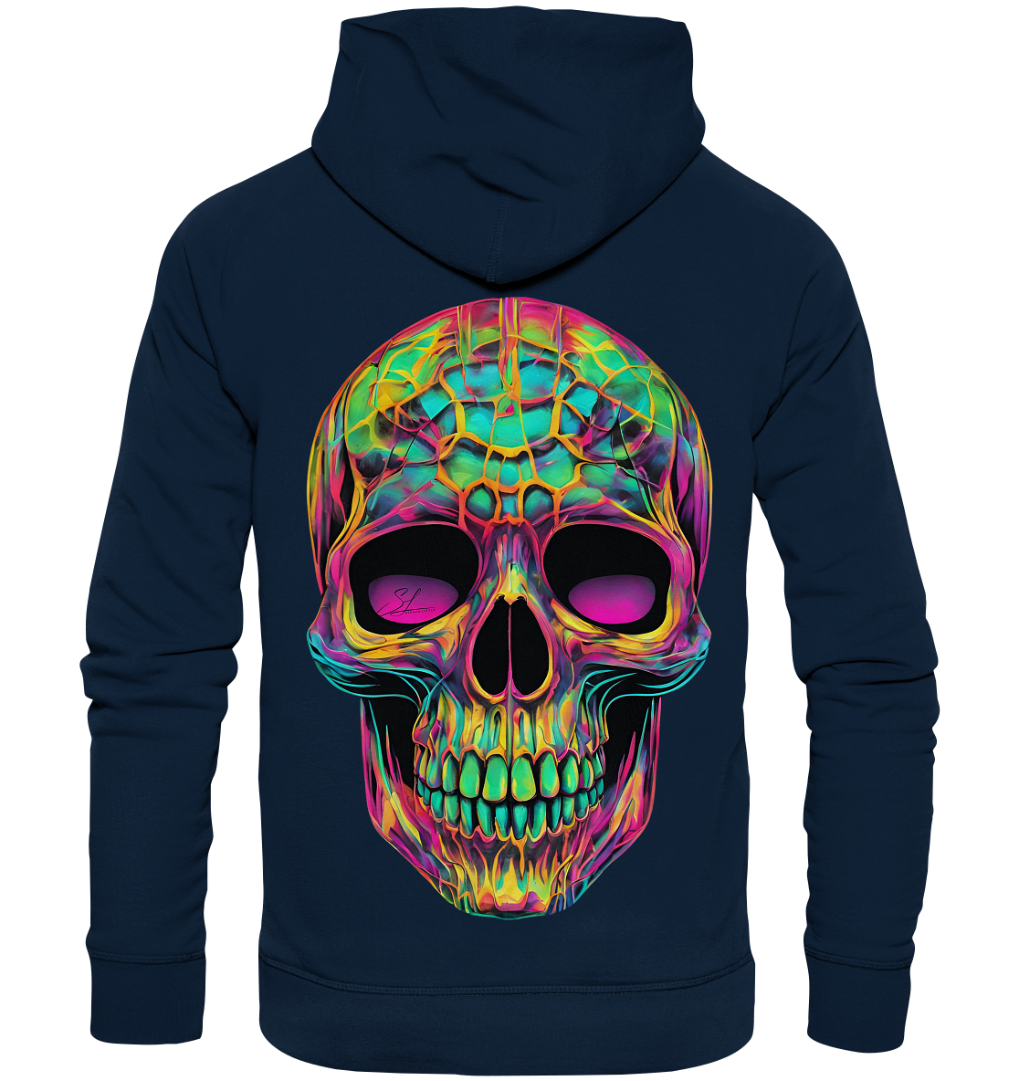 Psychedelic Skull - Organic Fashion Hoodie