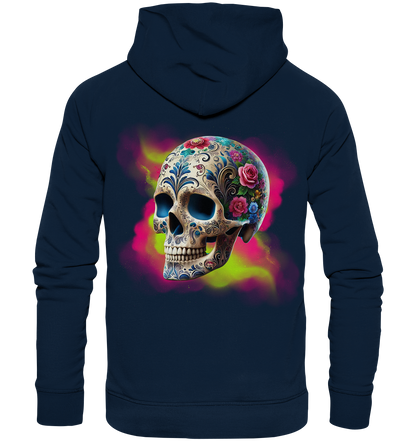 Floral Skull - Organic Fashion Hoodie 