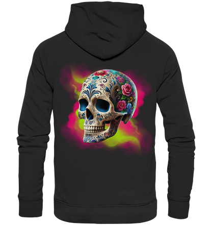 Floral Skull - Organic Fashion Hoodie 