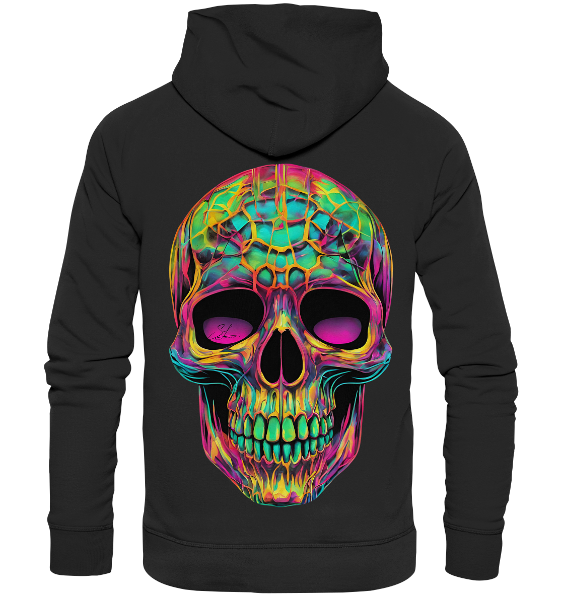 Psychedelic Skull - Organic Fashion Hoodie