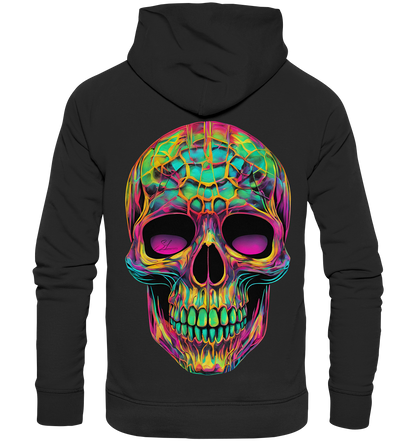 Psychedelic Skull - Organic Fashion Hoodie