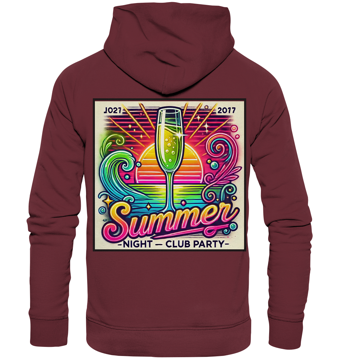 Summer Party Vibes - Organic Fashion Hoodie 