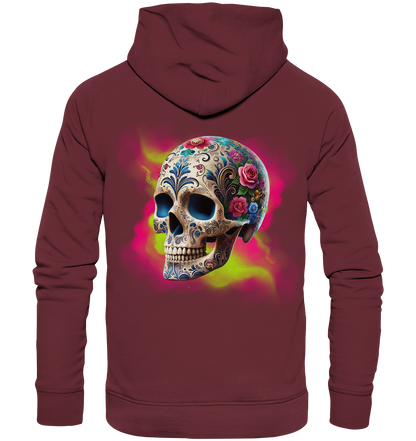 Floral Skull - Organic Fashion Hoodie 