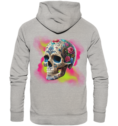 Floral Skull - Organic Fashion Hoodie 