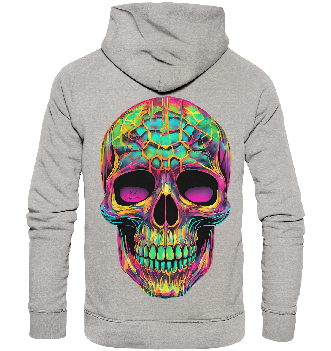 Psychedelic Skull - Organic Fashion Hoodie