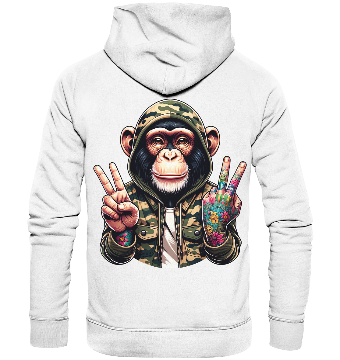 Jungle Ink Monkey - Organic Fashion Hoodie 
