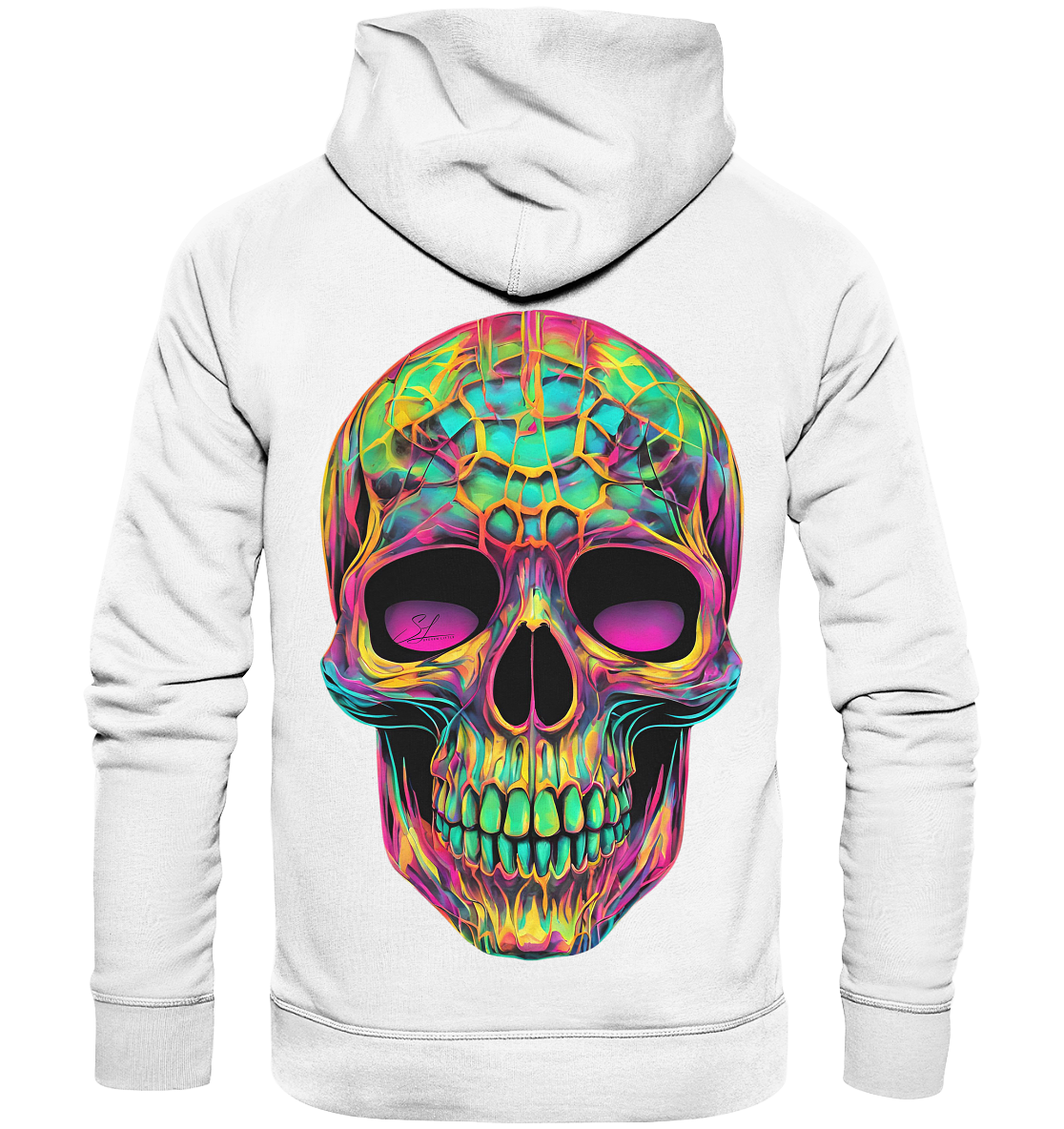 Psychedelic Skull - Organic Fashion Hoodie