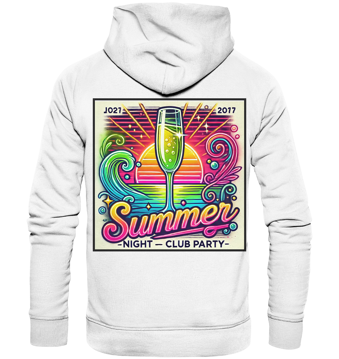 Summer Party Vibes - Organic Fashion Hoodie 