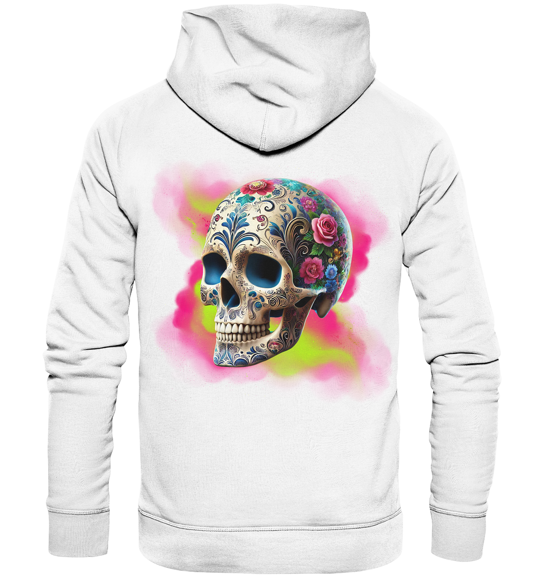 Floral Skull - Organic Fashion Hoodie 