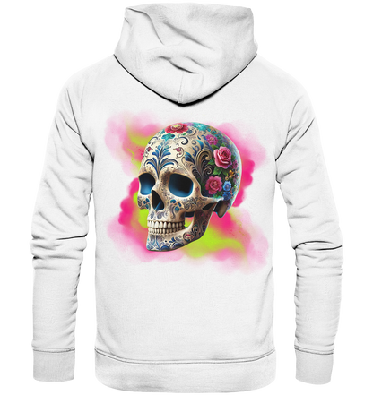 Floral Skull - Organic Fashion Hoodie 