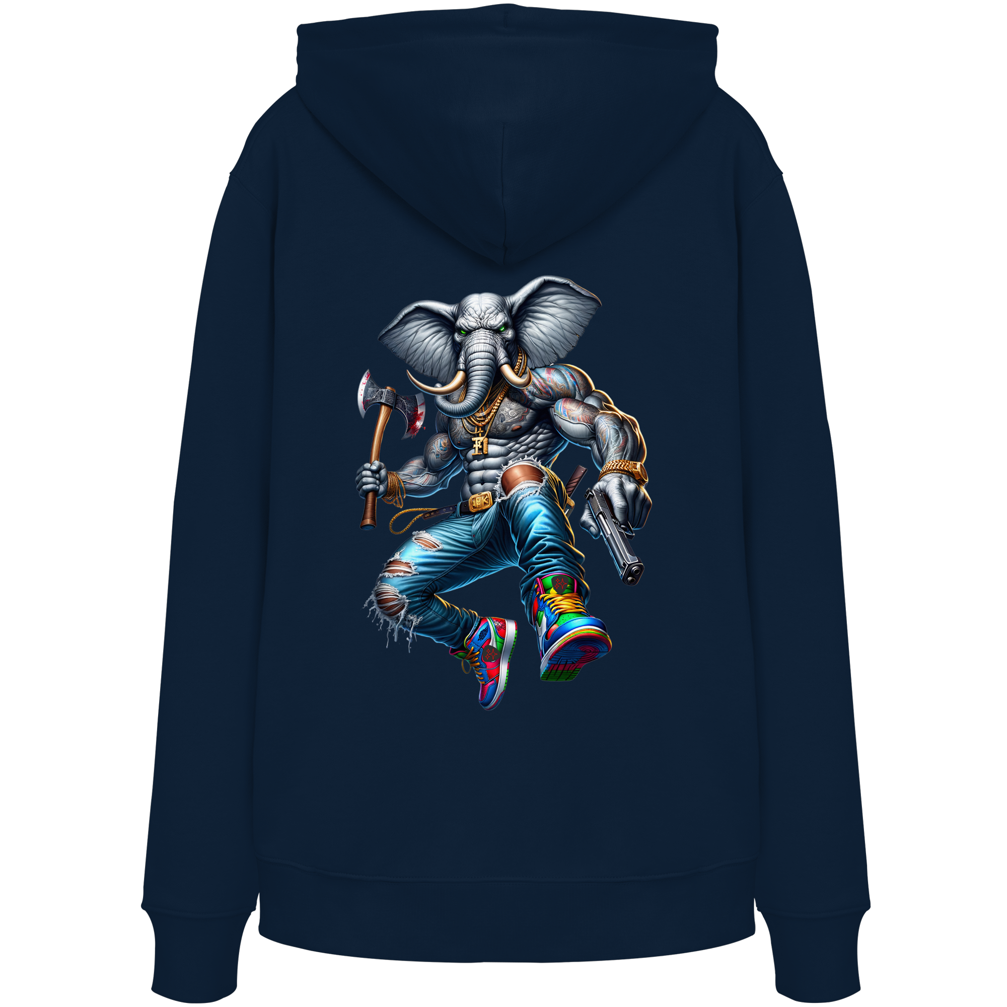 Elephant Warrior - Sweat à capuche bio