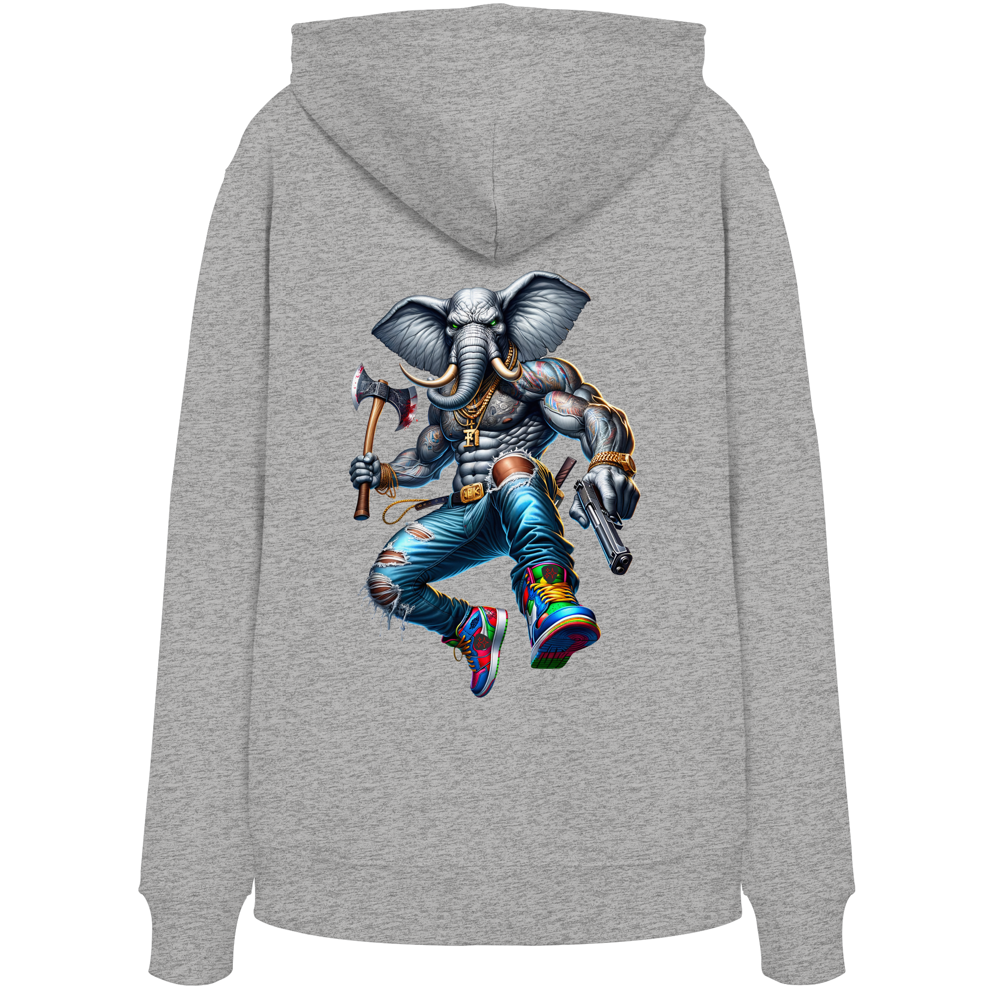 Elephant Warrior - Sweat à capuche bio