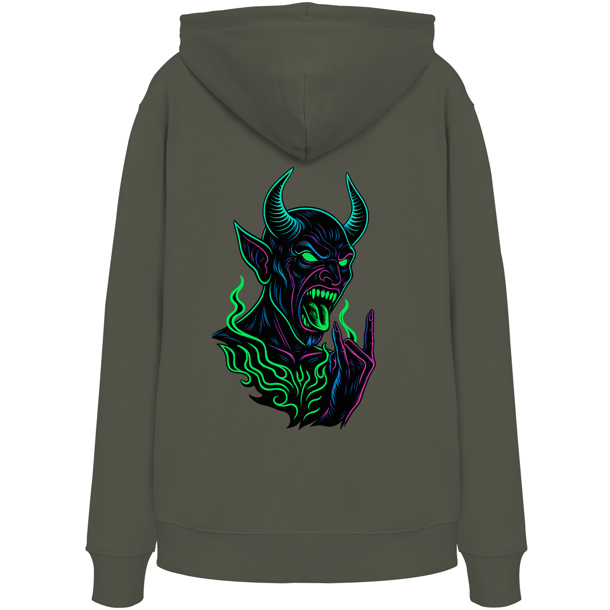Neon Hellfire - Organic Hoodie