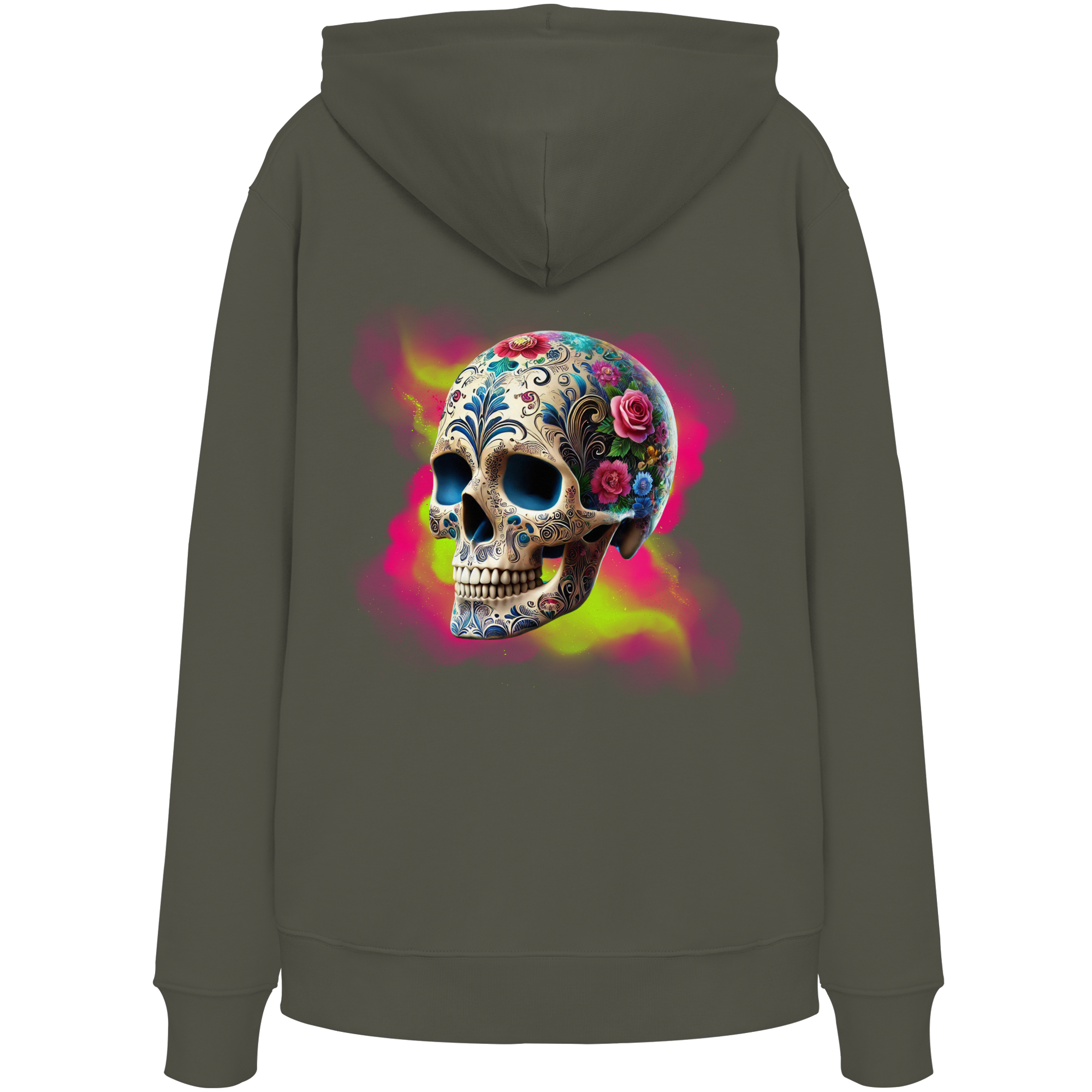 Floral Skull - Organic Hoodie