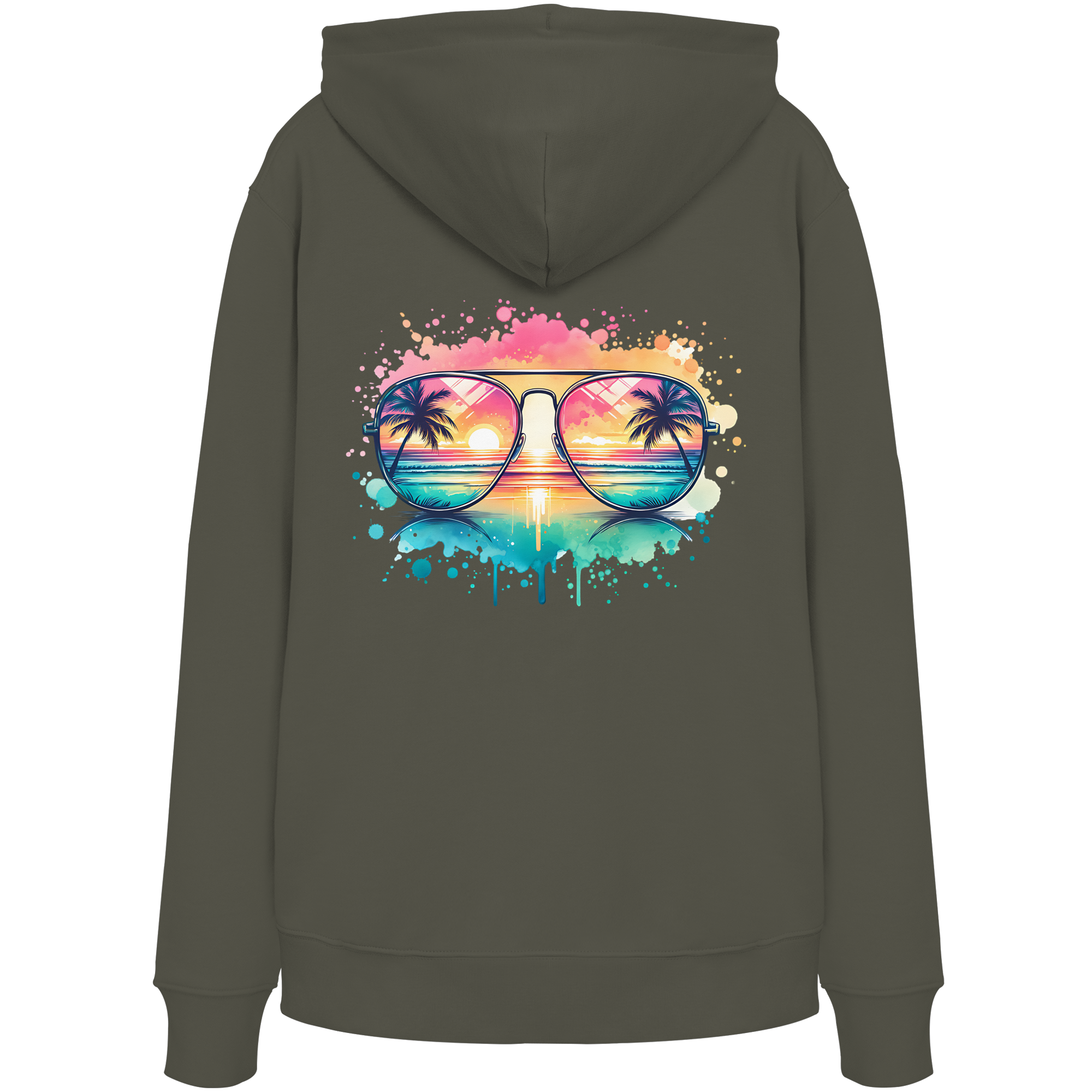 Tropical Sunset Glasses - Organic Hoodie