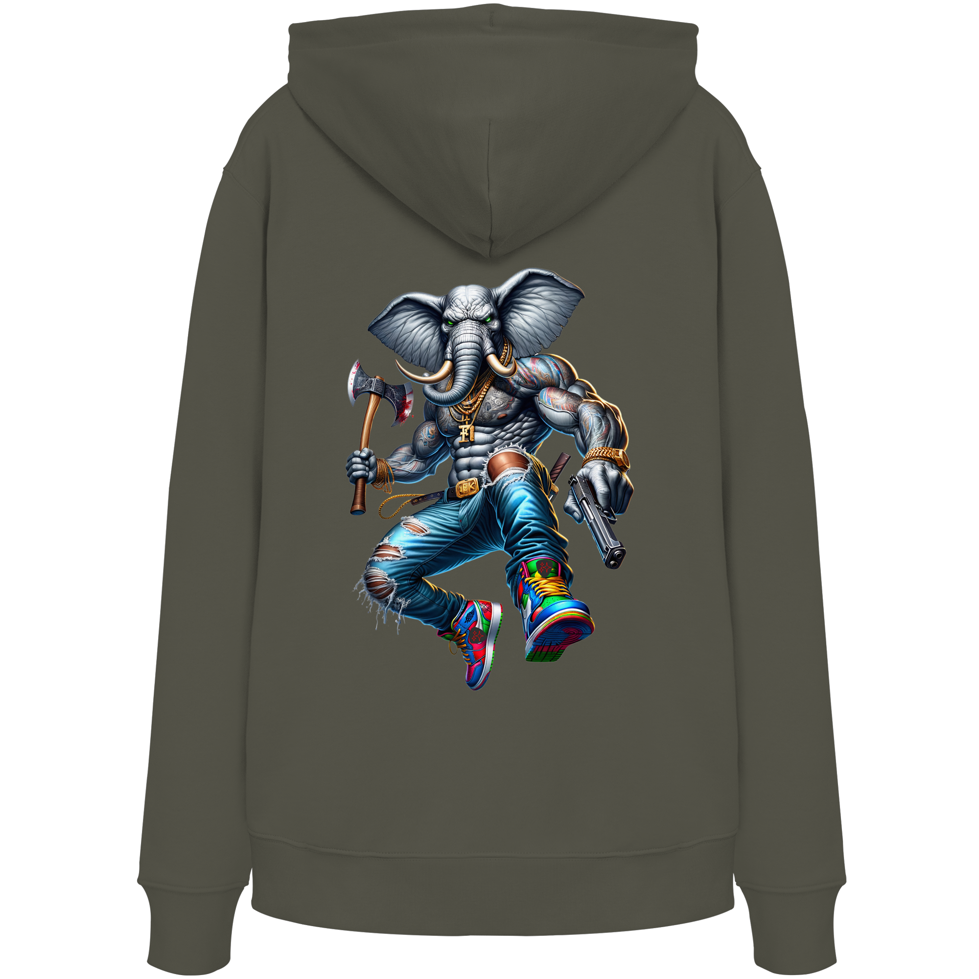 Elephant Warrior - Sweat à capuche bio