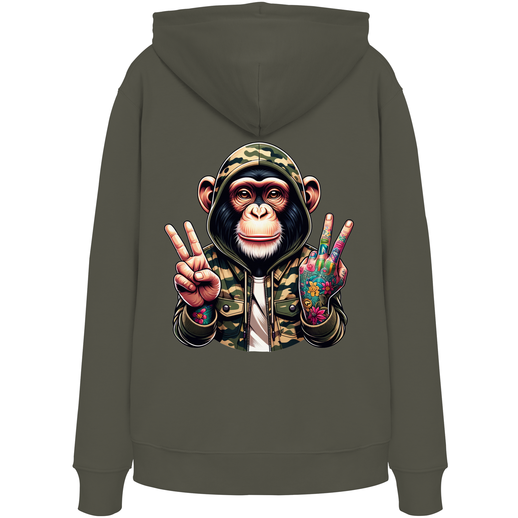 Jungle Ink Monkey - Organic Hoodie