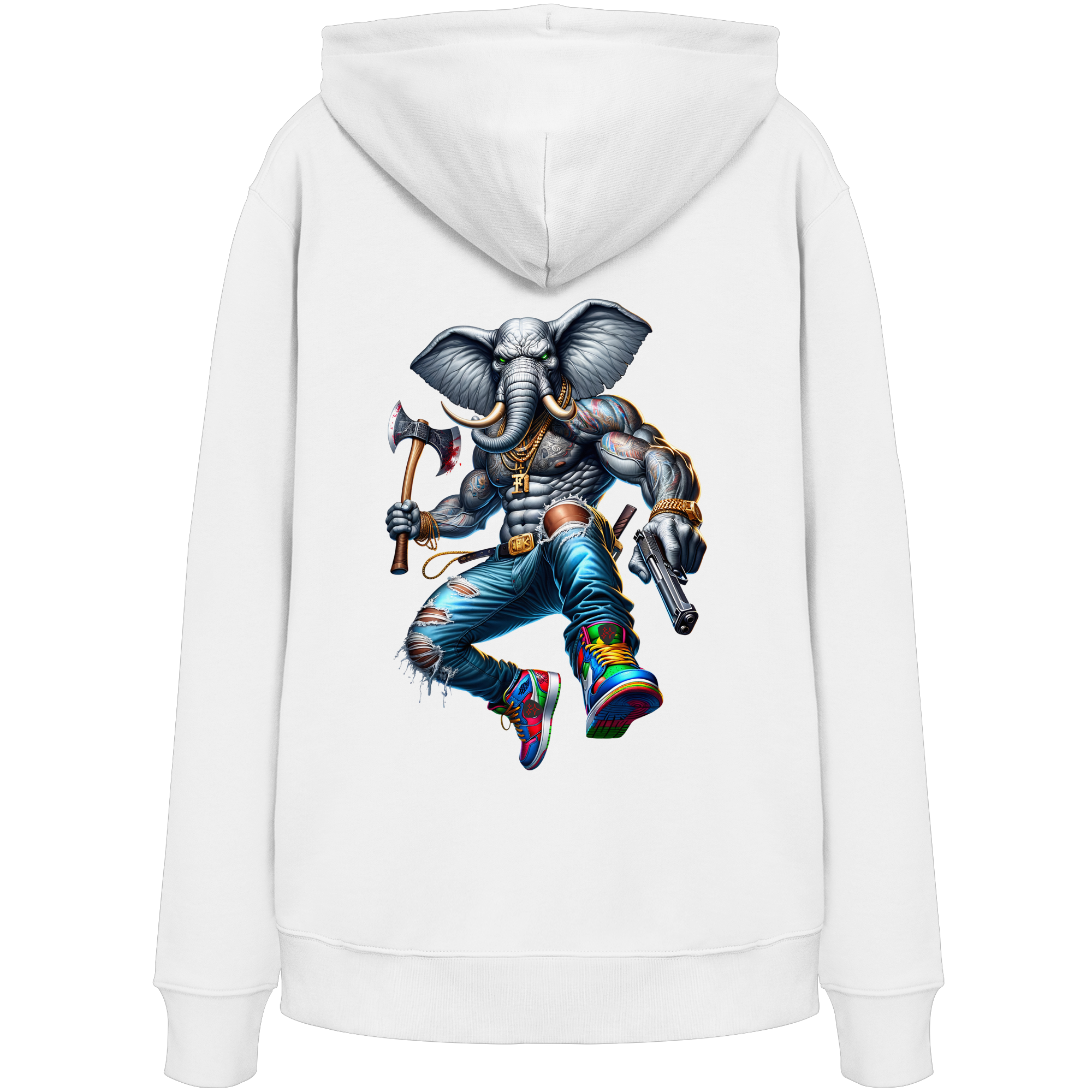 Elephant Warrior - Sweat à capuche bio