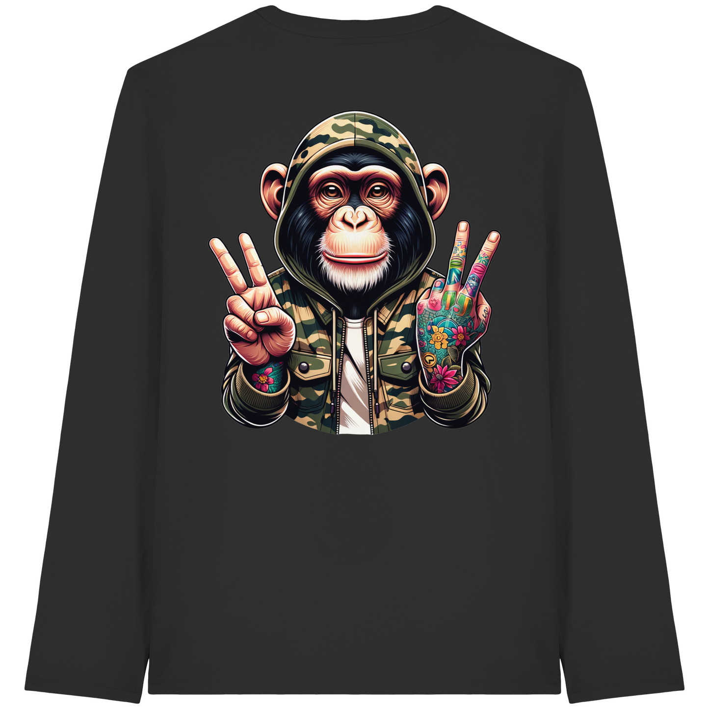 Jungle Ink Monkey - Organic Longsleeve