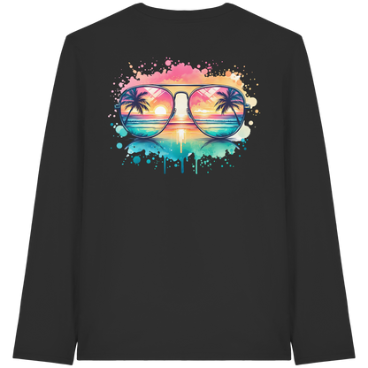 Tropical Sunset Glasses - Organic Longsleeve
