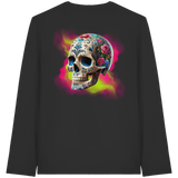 Crâne floral - T-shirt à manches longues bio