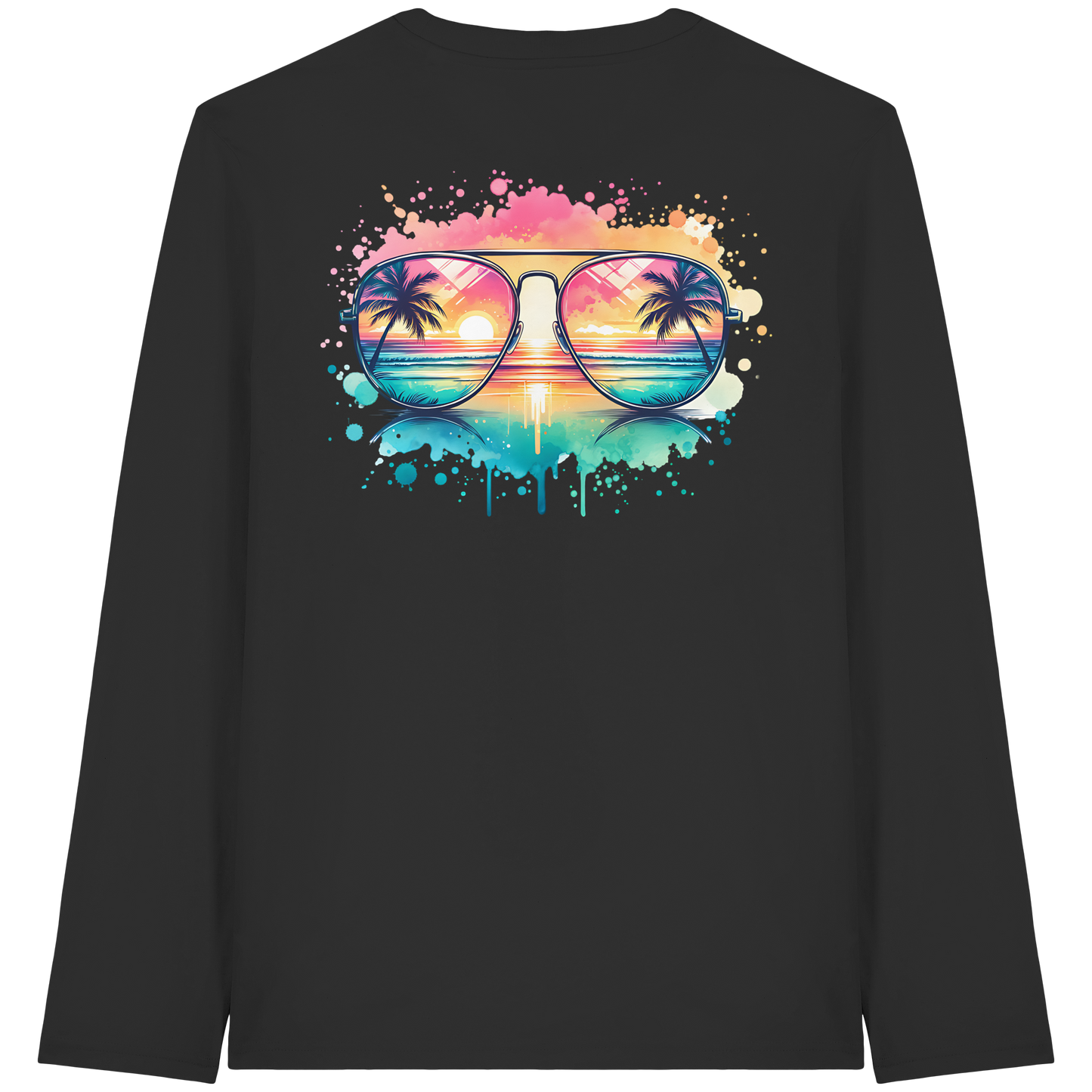 Tropical Sunset Glasses - Organic Longsleeve