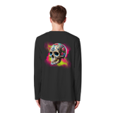 Crâne floral - T-shirt à manches longues bio