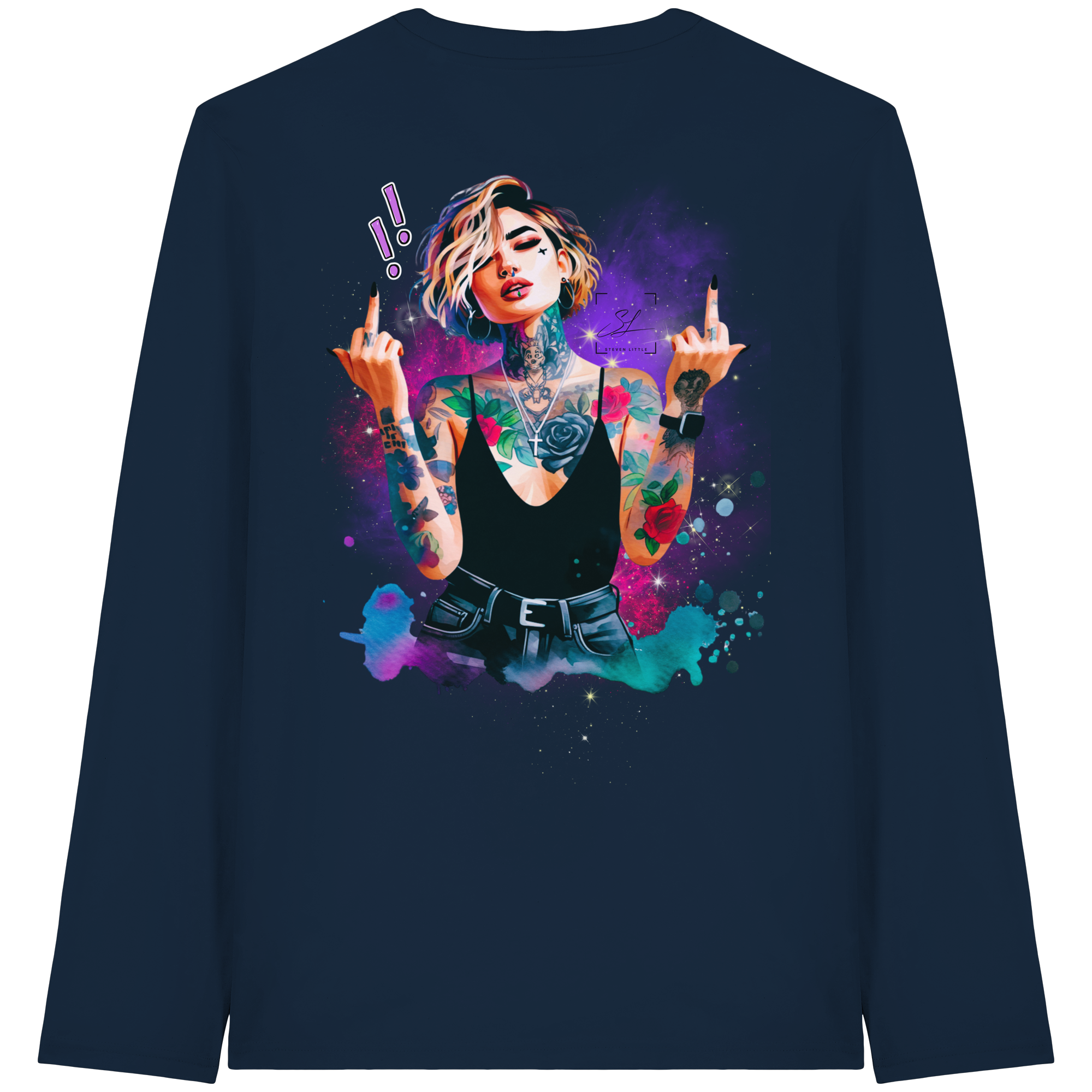 Rebel Rose - T-shirt bio à manches longues