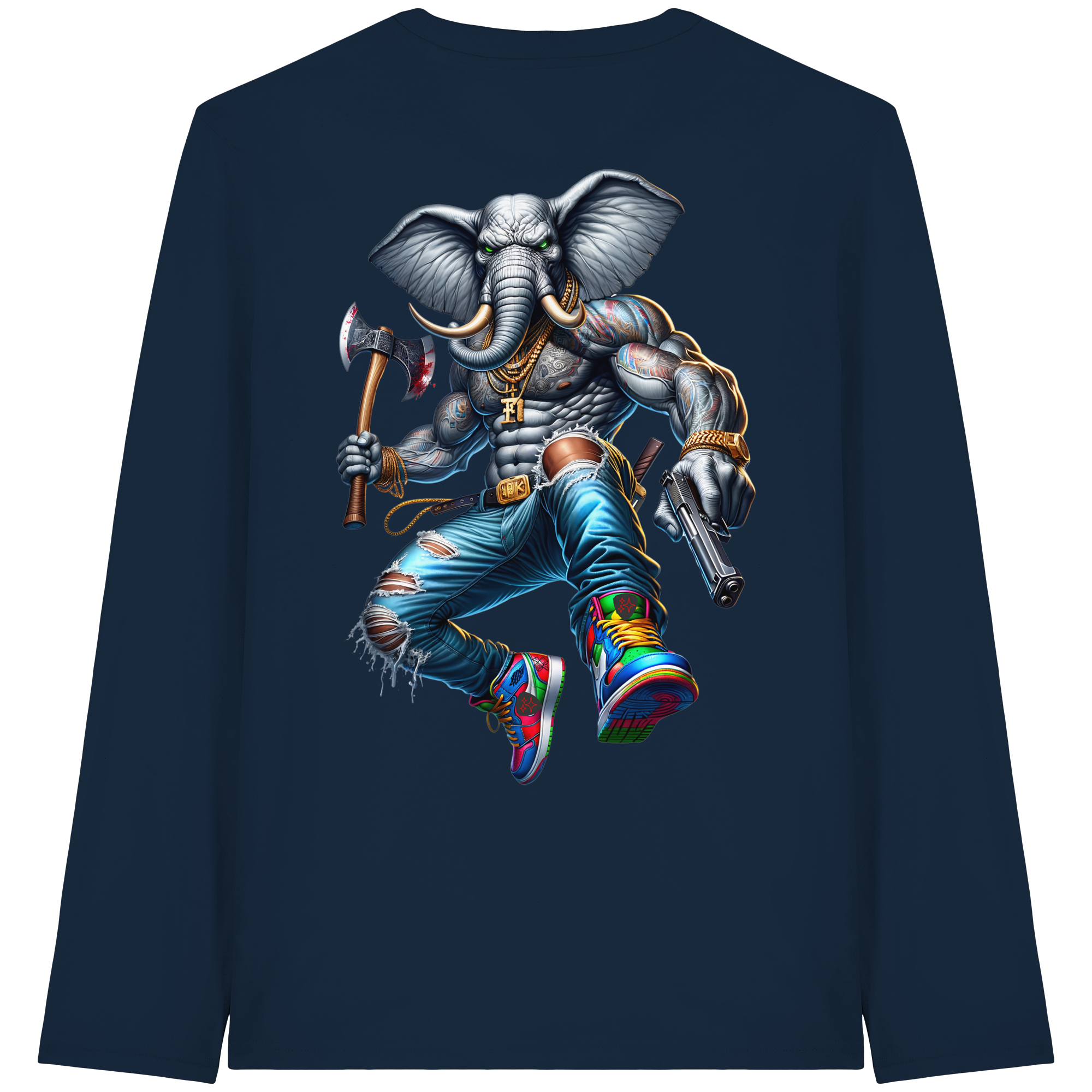 Elephant Warrior - Organic Longsleeve
