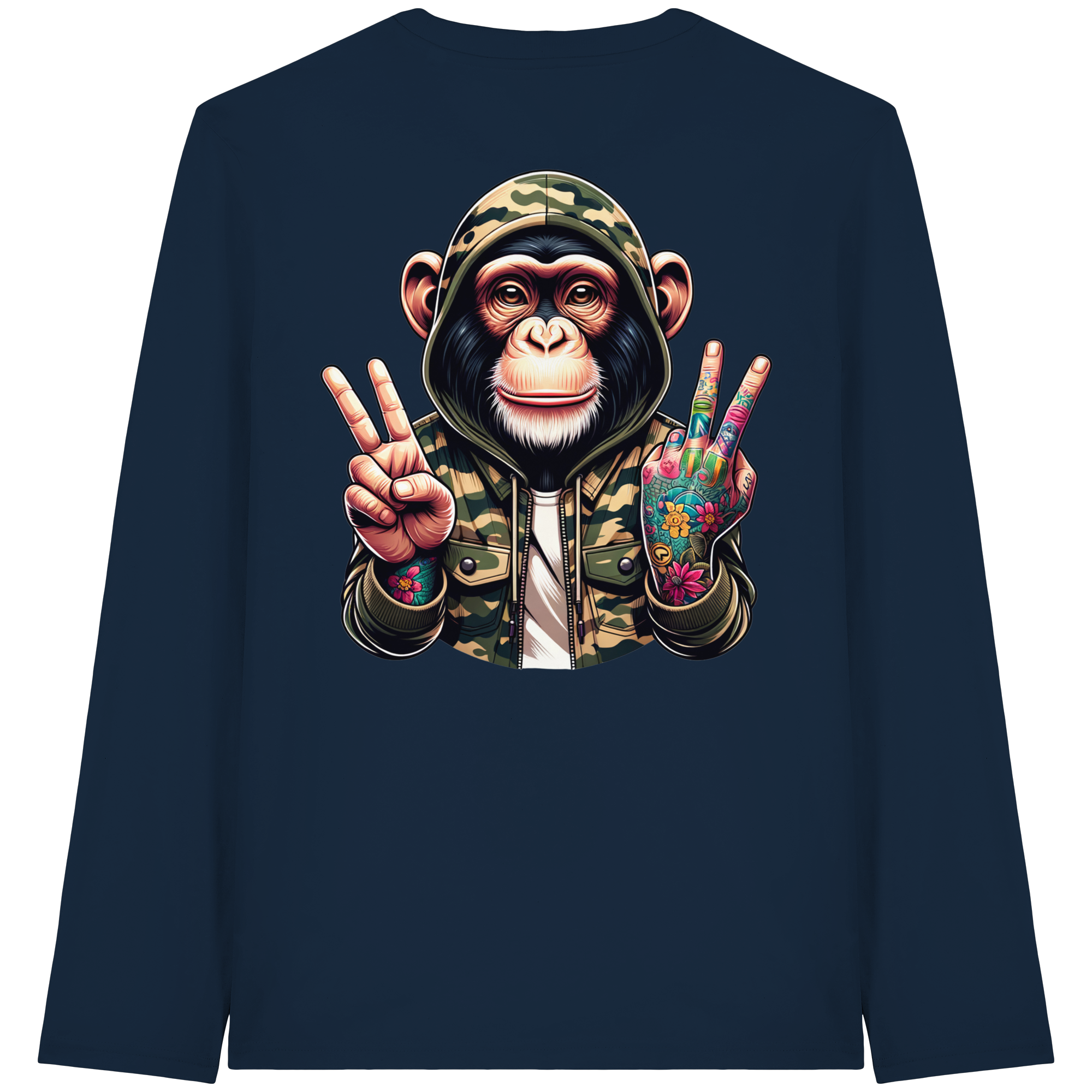 Jungle Ink Monkey - Organic Longsleeve