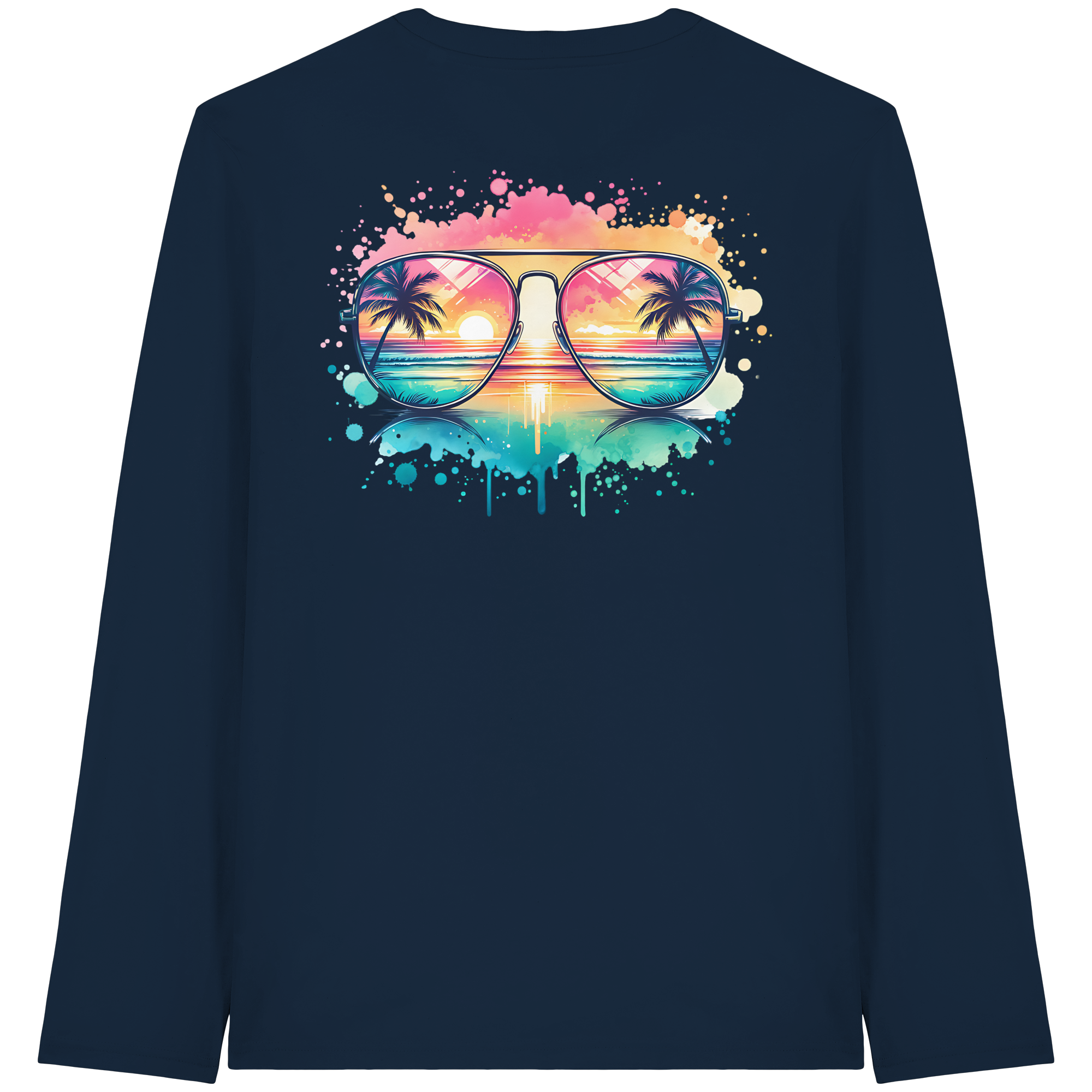 Tropical Sunset Glasses - Organic Longsleeve