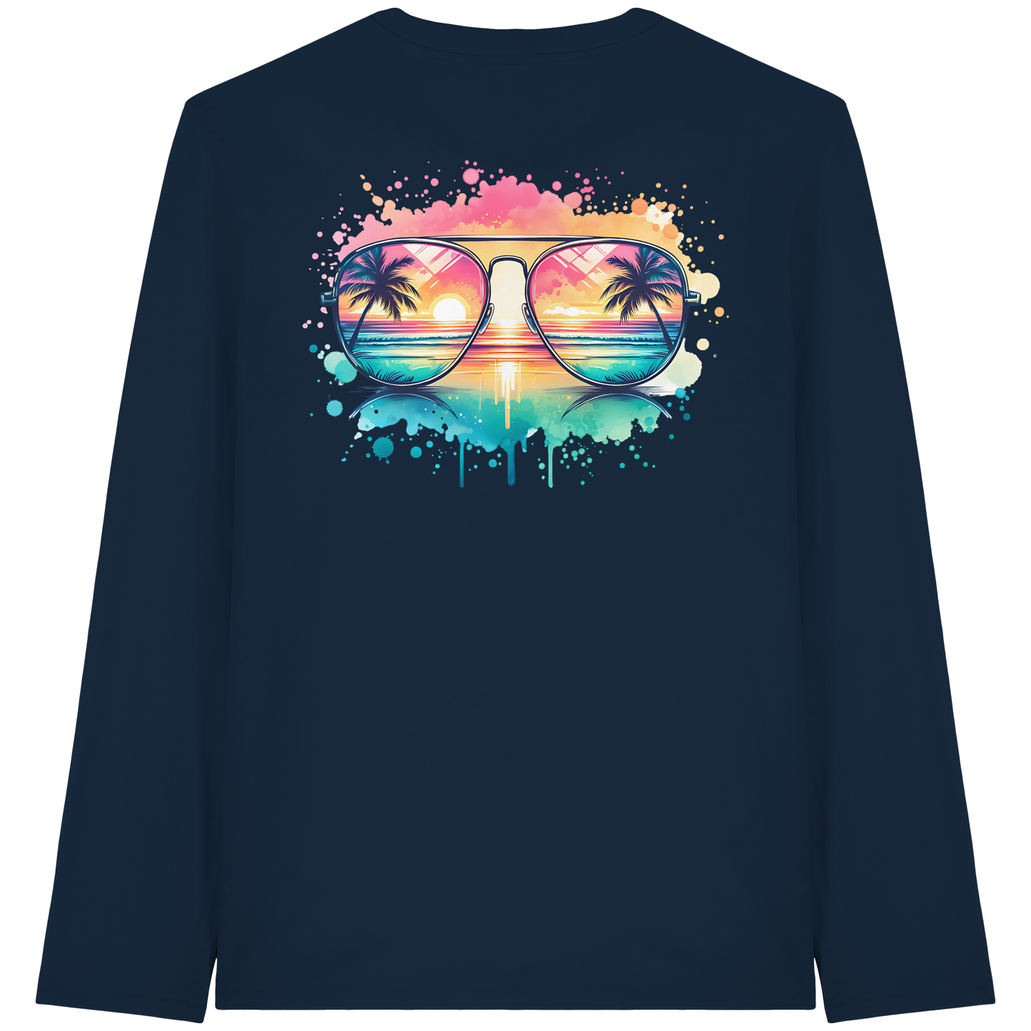 Tropical Sunset Glasses - Organic Longsleeve