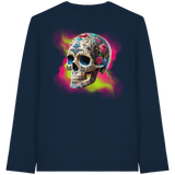 Crâne floral - T-shirt à manches longues bio