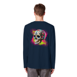 Crâne floral - T-shirt à manches longues bio