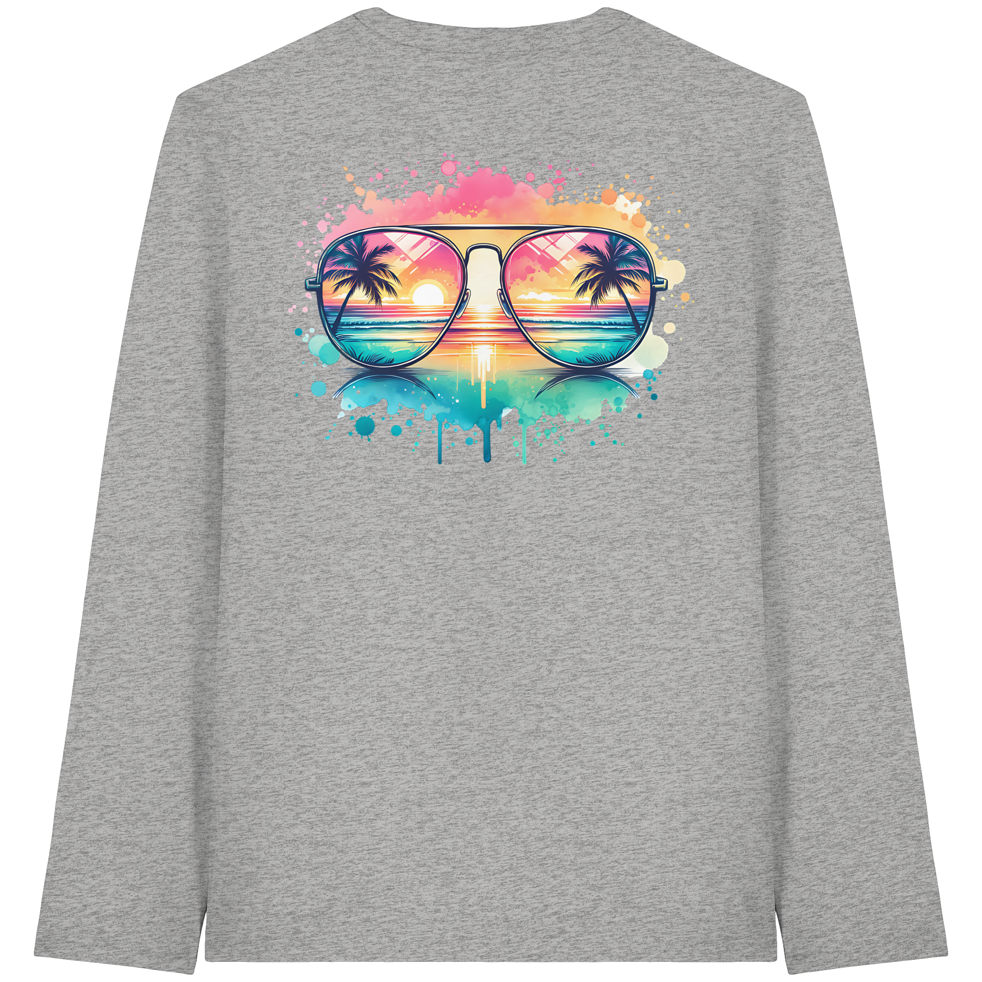 Tropical Sunset Glasses - Organic Longsleeve